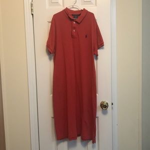Salmon colored Ralph Lauren polo dress